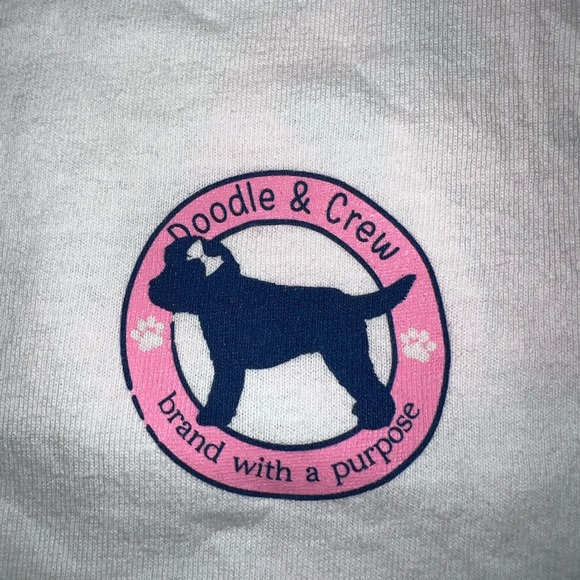 Doodle & Crew White and Pink Graphic Short Sleeve T-Shirt - Picture 4 of 8